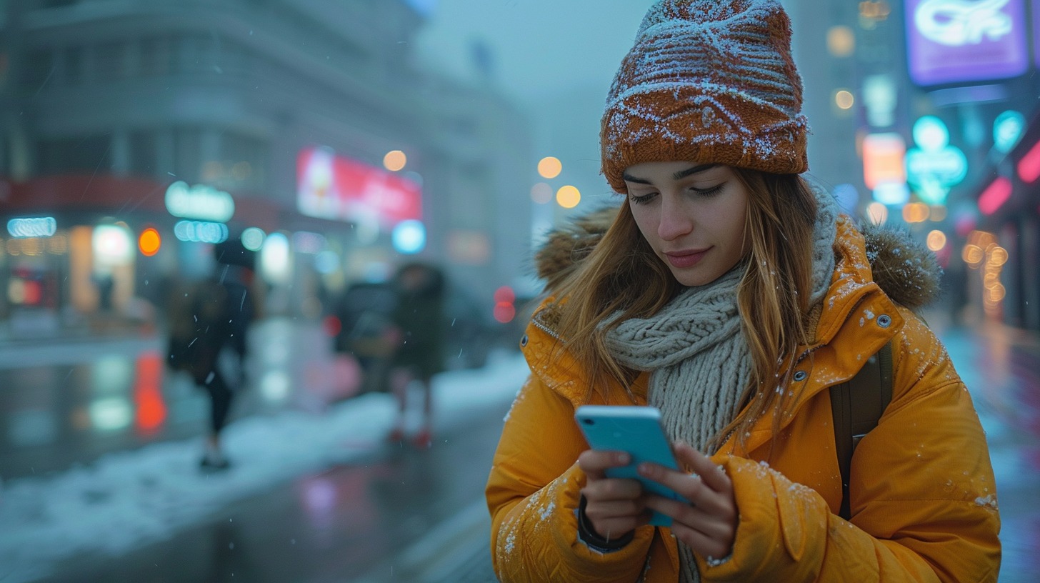 girl with phone