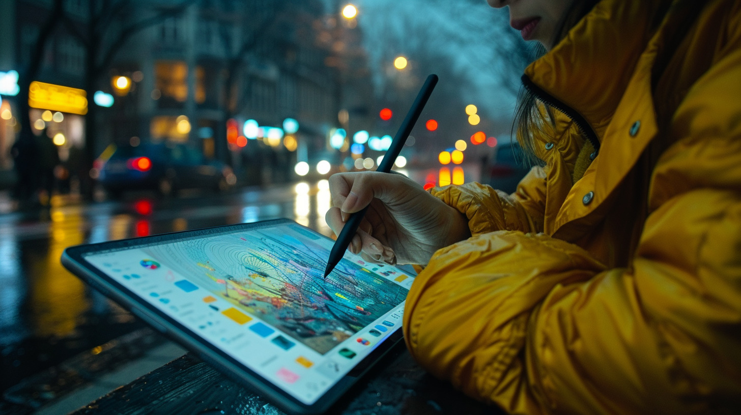 An app for drawing on a tablet