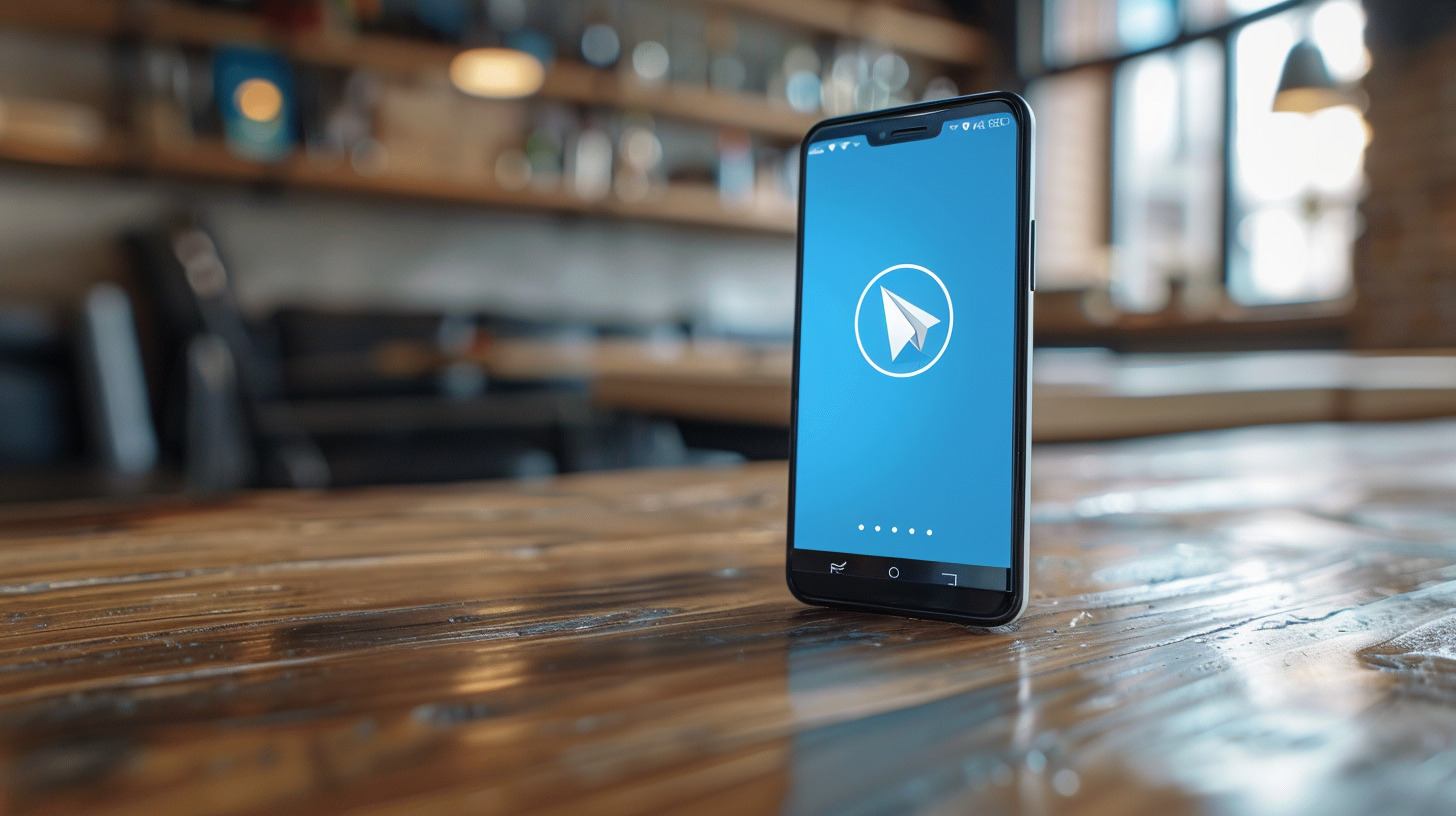 The Telegram app on a smartphone